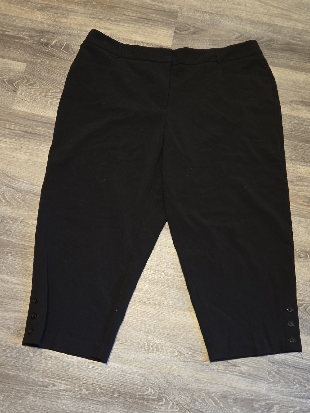 Roz & Ali Black Cropped Dress Pants Sz 18